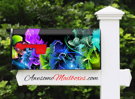 Buy Mailbox Abstractthree Flowers Mailbox
