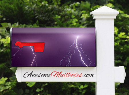 Buy Mailbox Lightning Purple Mailbox