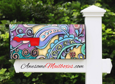 Buy Mailbox Paisley Painted Mailbox