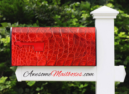 Buy Mailbox Skinshop Alligator Red Mailbox