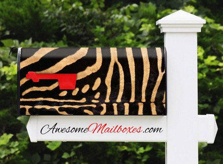 Buy Mailbox Skinshop Fur Zebra Mailbox