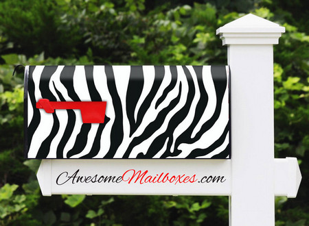 Buy Mailbox Skinshop Painted Zebra Mailbox